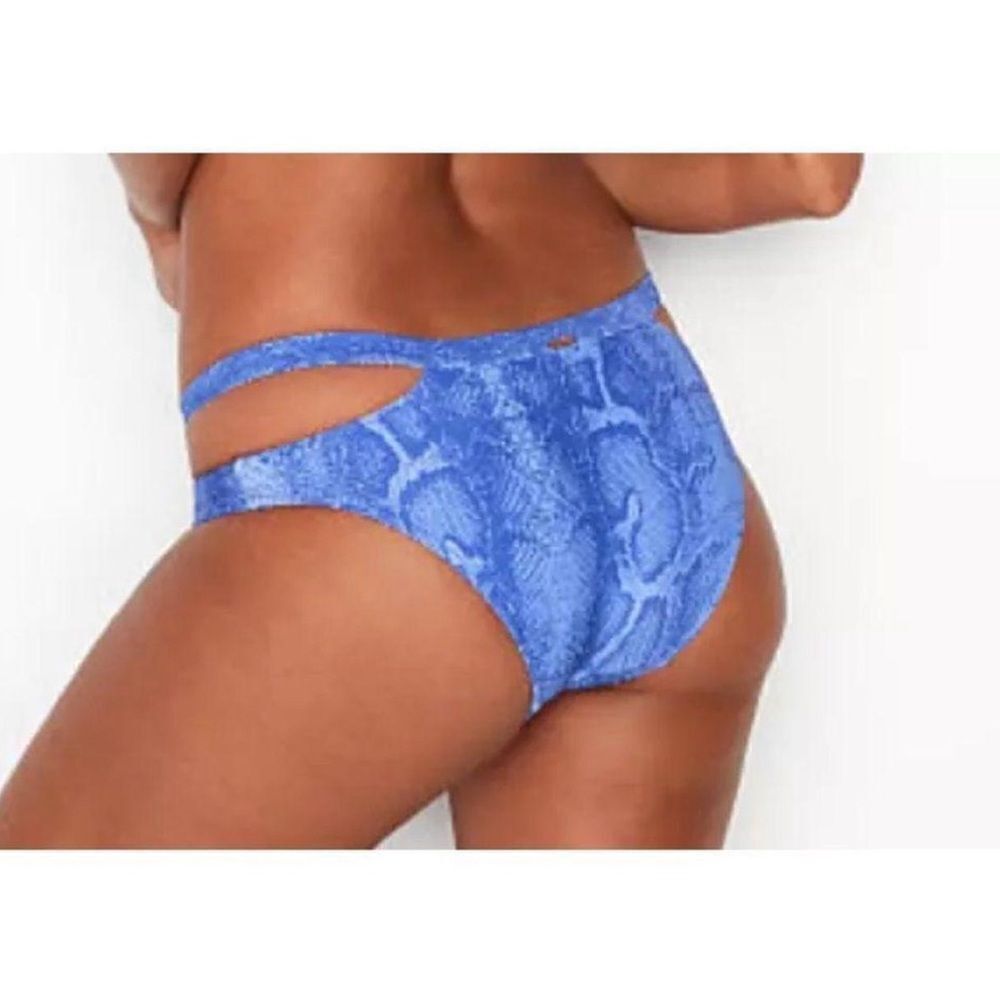 Victoria's Secret Snakeskin Purple Print Bikini Bottom - Size Large (Runs Small) - Picture 3 of 8